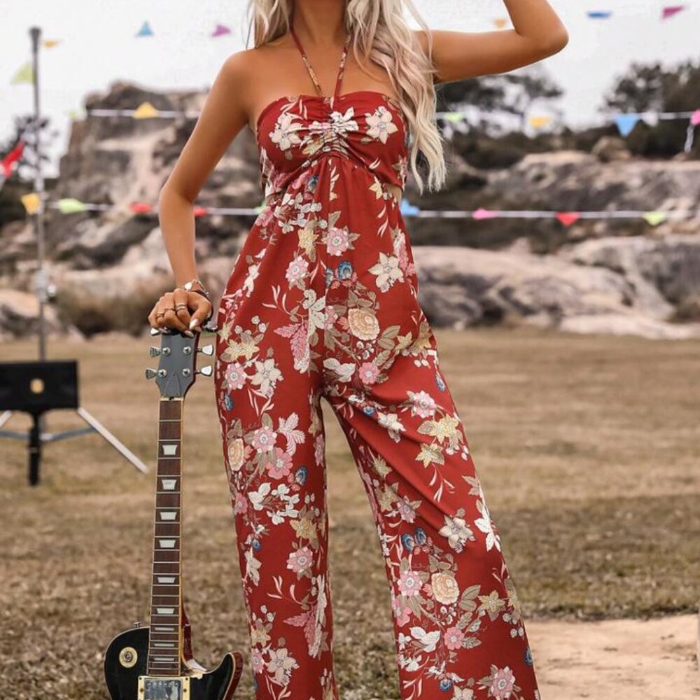Halter top jumpsuit